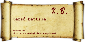 Kacsó Bettina névjegykártya