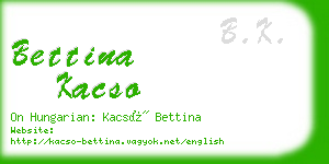 bettina kacso business card